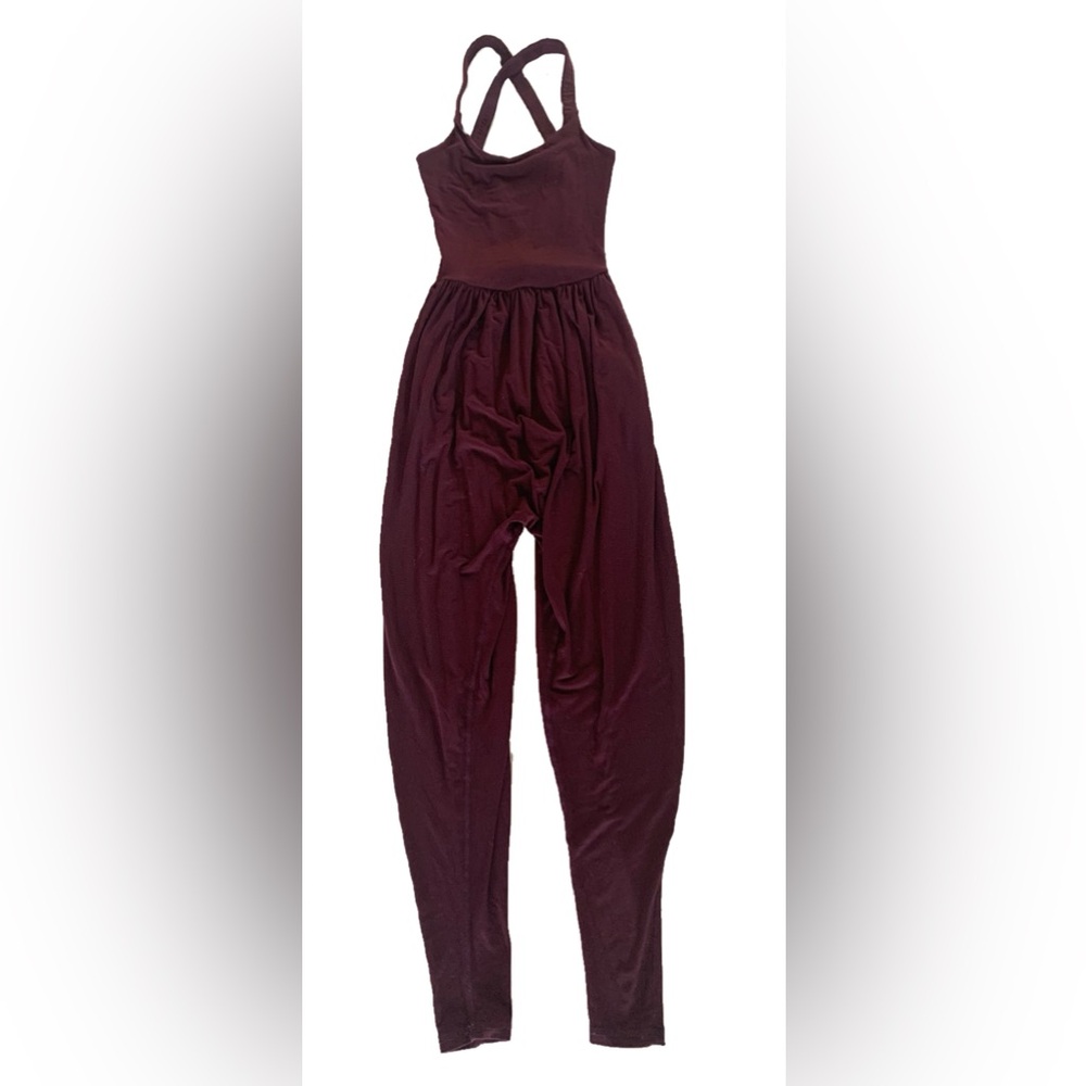 Women’s Burgundy Harem jumpsuit
